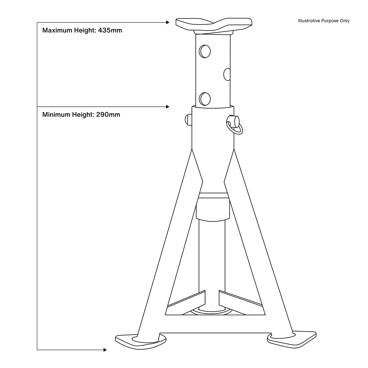Premier Axle Stands (Pair) 3 Tonne Capacity per Stand - White – additional supplier image