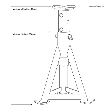 Premier Axle Stands (Pair) 3 Tonne Capacity per Stand - White – additional supplier image