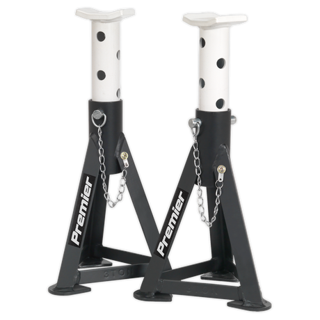 Premier Axle Stands (Pair) 3 Tonne Capacity per Stand - White – additional supplier image