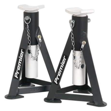 Premier Axle Stands (Pair) 3 Tonne Capacity per Stand - White – additional supplier image