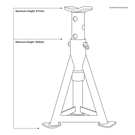 Premier Axle Stands (Pair) 6 Tonne Capacity per Stand - White – additional product view 6