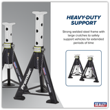 Premier Axle Stands (Pair) 6 Tonne Capacity per Stand - White – additional product view 8