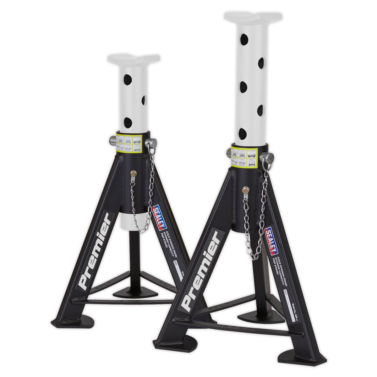 Premier Axle Stands (Pair) 6 Tonne Capacity per Stand - White