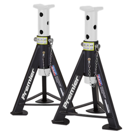 Premier Axle Stands (Pair) 6 Tonne Capacity per Stand - White – additional product view 3