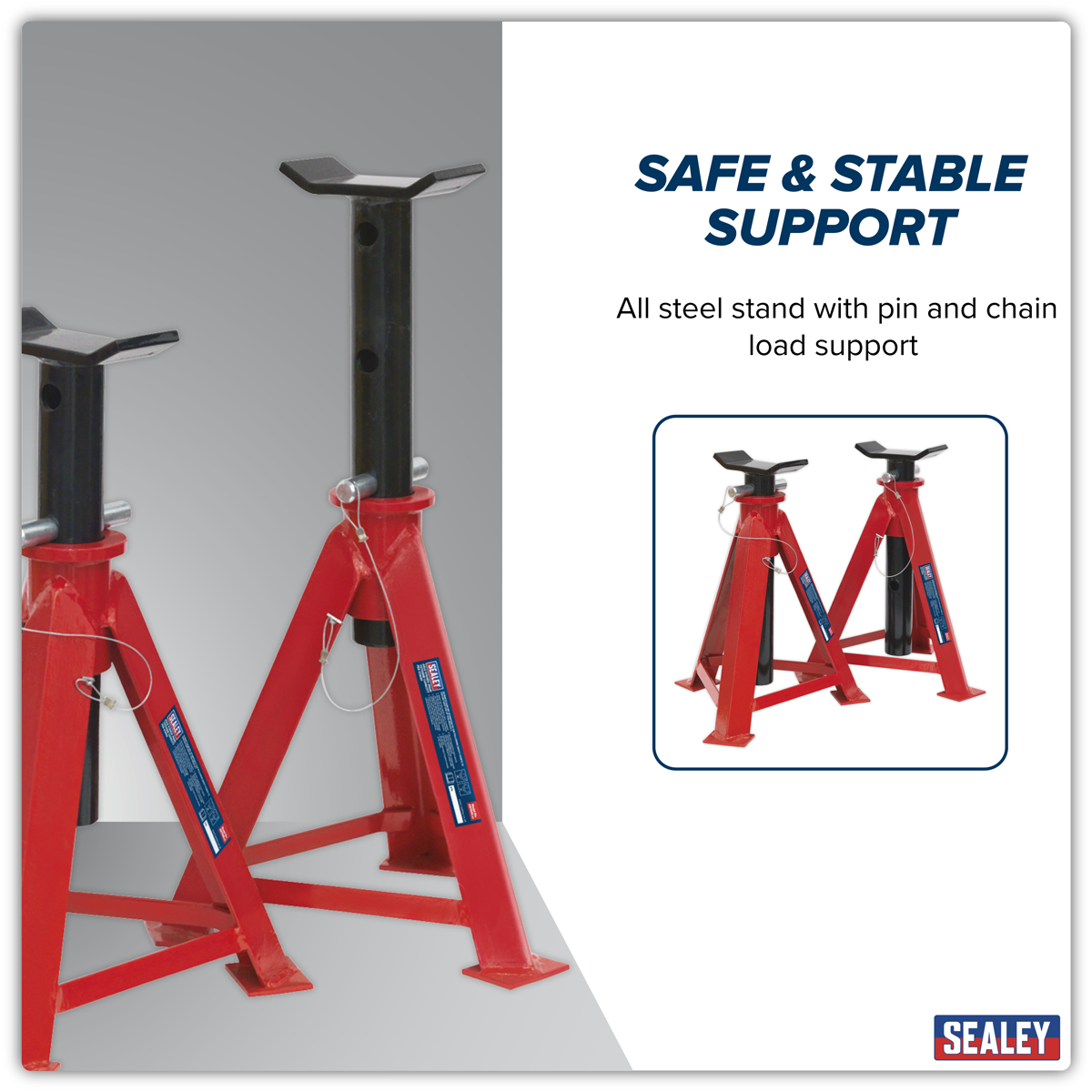 Axle Stands (Pair) 7.5 Tonne Capacity per Stand – additional supplier image
