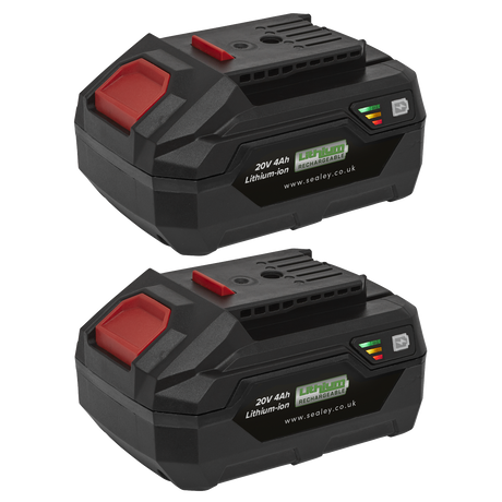 Sealey SV20 Series Power Tool Battery 20V 4Ah - Pack of 2