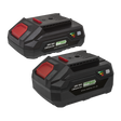 Sealey SV20 Series Power Tool Battery 20V 2Ah & 4Ah - Pack of 2