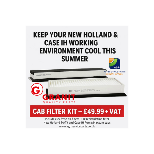 GRANIT CNH Cab Filter Kit – Includes 2 x 8004089 & 1 x 8000239