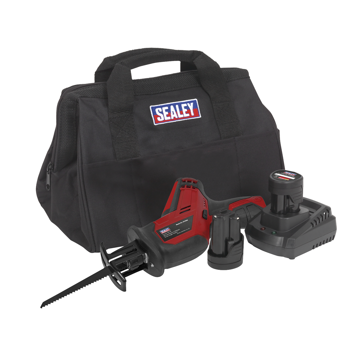 Sealey SV12 Series Cordless Reciprocating Saw Kit 12V 2Ah - 2 Batteries – additional supplier image