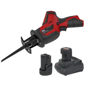 Sealey SV12 Series Cordless Reciprocating Saw Kit 12V 2Ah - 2 Batteries