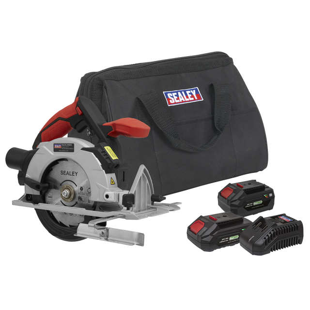 Sealey SV20 Series 150mm Cordless Circular Saw Kit 20V - 2 Batteries