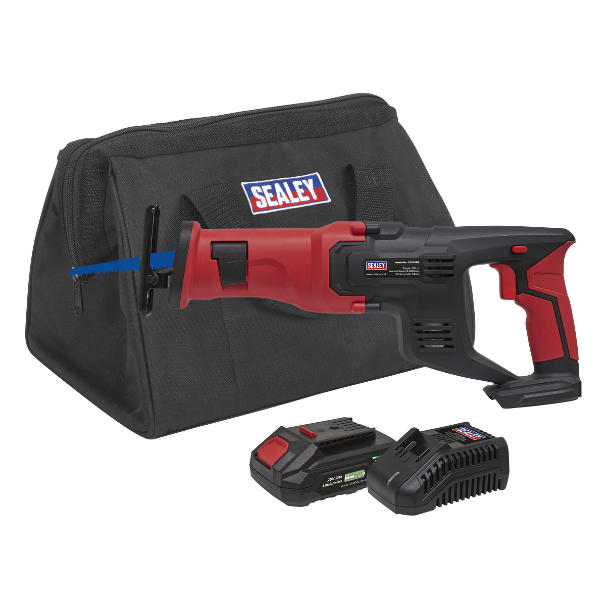 Sealey SV20 Series Cordless Reciprocating Saw Kit 20V 2Ah
