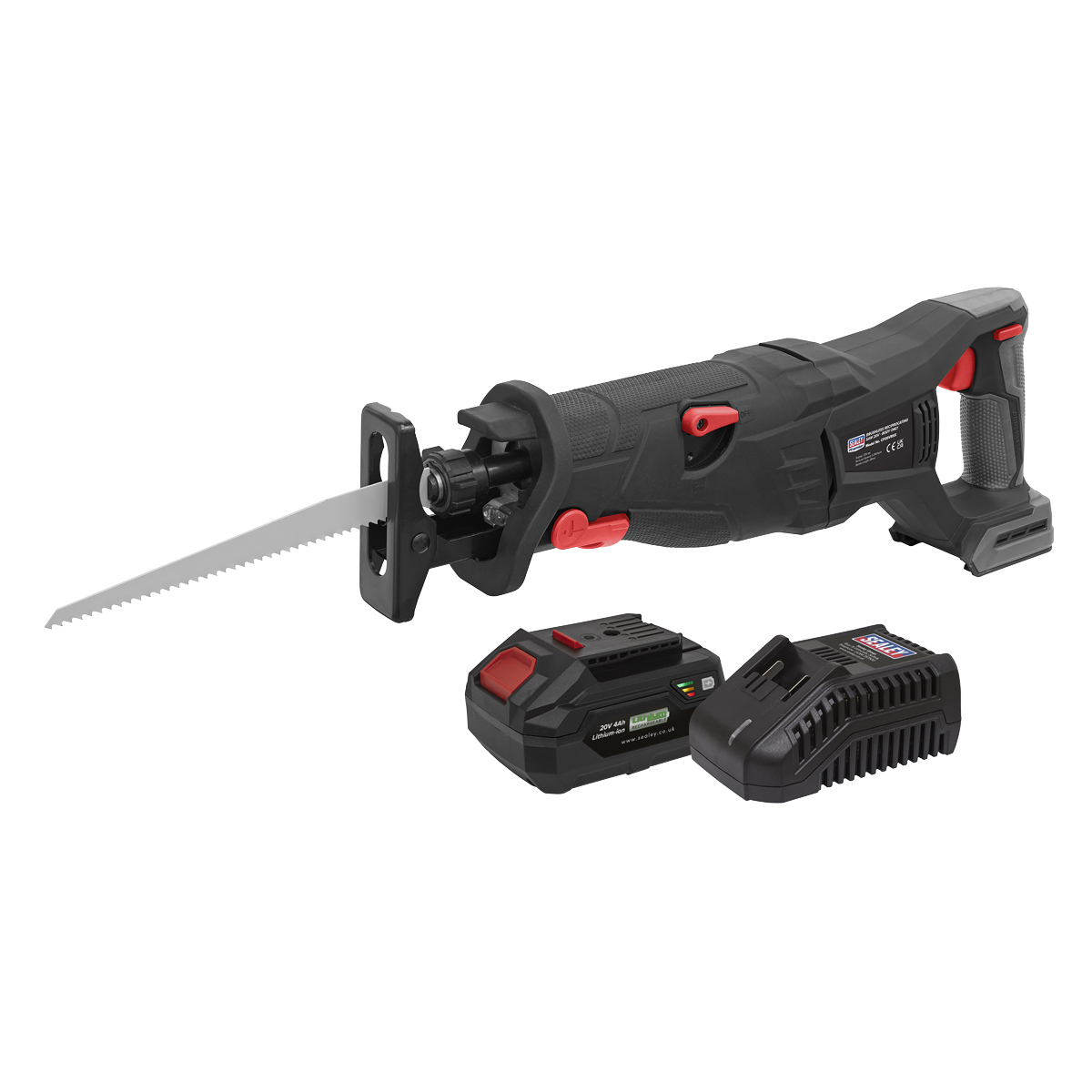Sealey Premier SV20 Series Brushless Cordless Reciprocating Saw 20V 4Ah Kit – additional supplier image
