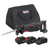 Sealey Premier SV20 Series Brushless Cordless Reciprocating Saw 20V 4Ah Kit - 2 Batteries