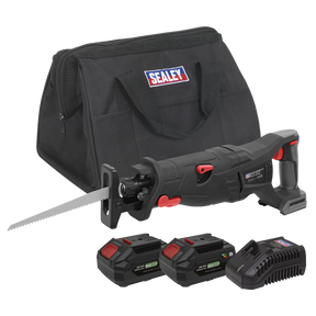 Sealey Premier SV20 Series Brushless Cordless Reciprocating Saw 20V 4Ah Kit - 2 Batteries