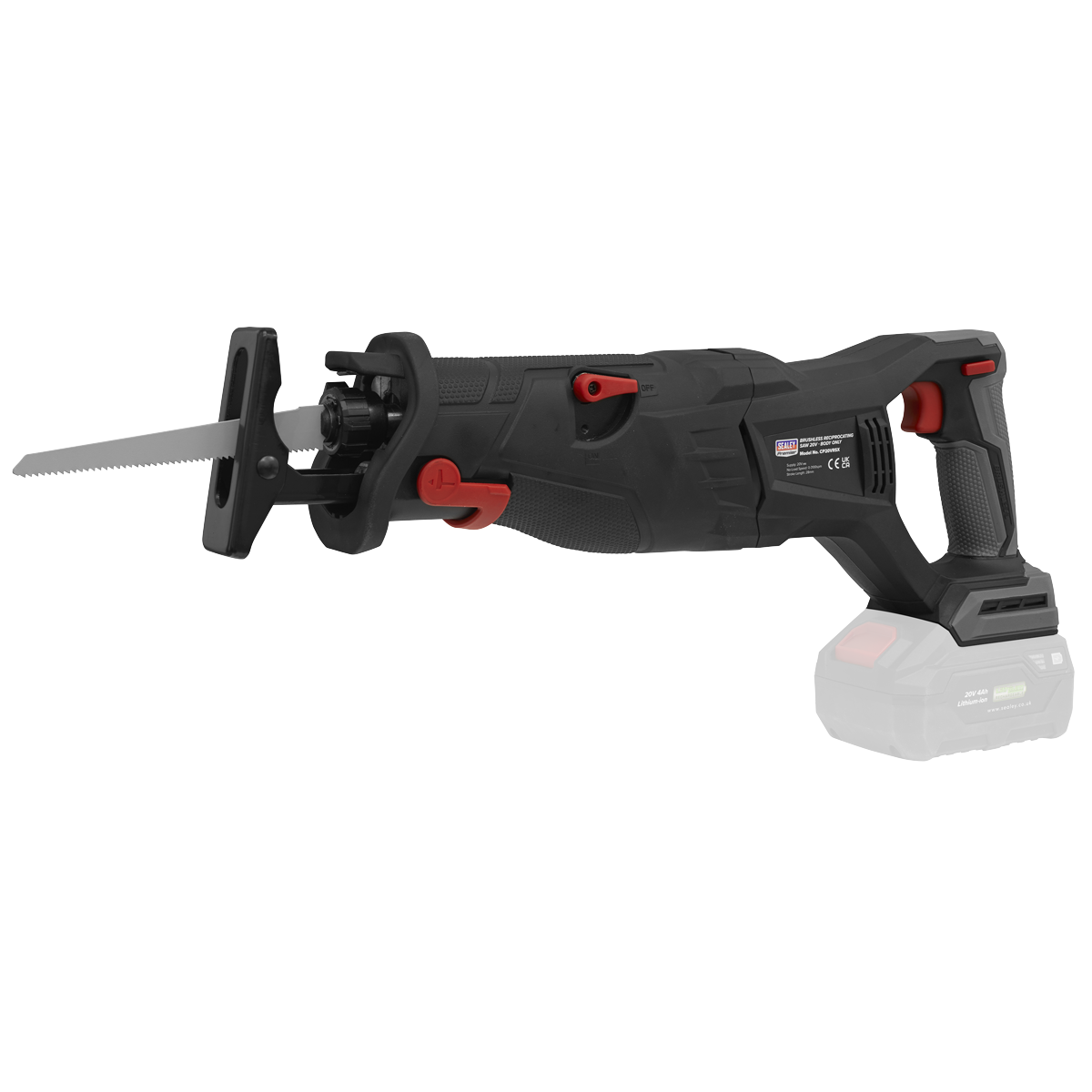 Sealey Premier SV20 Series Brushless Cordless Reciprocating Saw 20V 4Ah Kit – additional supplier image