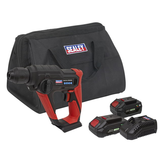 Sealey SV20 Series SDS Plus Cordless Rotary Hammer Drill Kit 20V - 2 Batteries