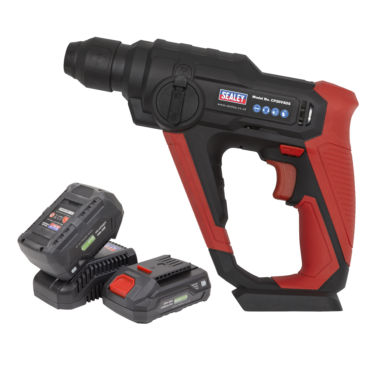 Sealey SV20 Series SDS Plus Cordless Rotary Hammer Drill Kit 20V - 2 Batteries – additional supplier image