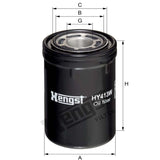 Hengst HY413W Hydraulic Oil Filter dimensional drawing