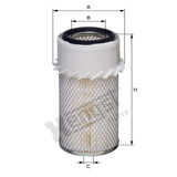 Hengst E563L Air Filter dimensional drawing