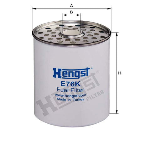 Hengst E76KD42 Fuel Filter dimensional drawing