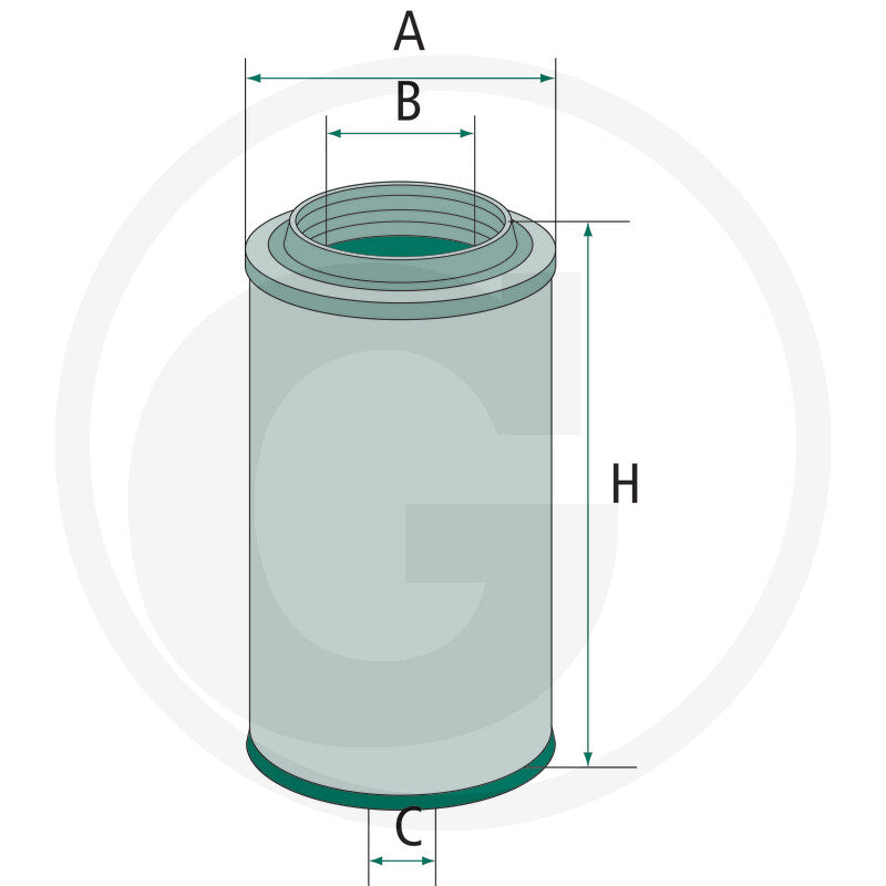 MANN FILTER C17225/3 Air Filter dimensional drawing