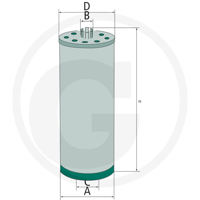 MANN FILTER HU931/6X Engine Oil Filter dimensional drawing
