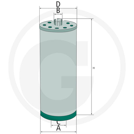MANN FILTER HU931/6X Engine Oil Filter dimensional drawing