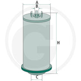 MANN FILTER PU840X Fuel Filter dimensional drawing