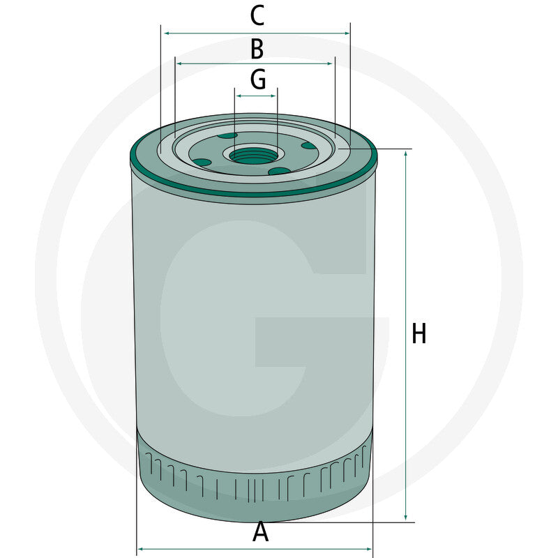 MANN FILTER W1019 Hydraulic / Transmission Filter dimensional drawing