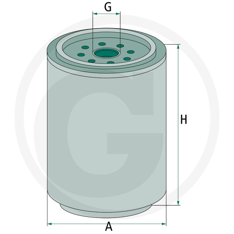 MANN FILTER WK1070X Fuel Filter dimensional drawing