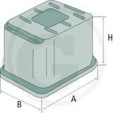 MANN FILTER WK13001 Fuel Filter dimensional drawing