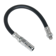 Flexible Rubber Grease Gun Delivery Hose with 4-Jaw Connector 300mm 1/8"BSP Gas