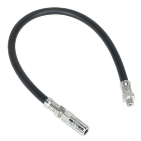 Flexible Rubber Grease Gun Delivery Hose with 4-Jaw Connector 450mm 1/8"BSP Gas