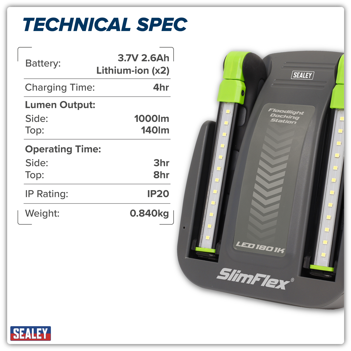 Rechargeable Floodlight/Folding Inspection Light Docking Station Kit – additional product view 19