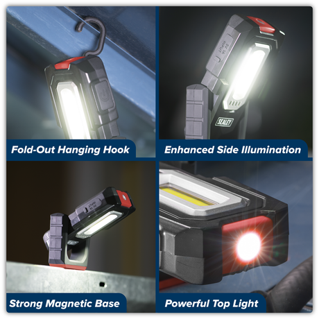Wireless Rechargeable Inspection Light 3W COB & 1W SMD LED – additional product view 10