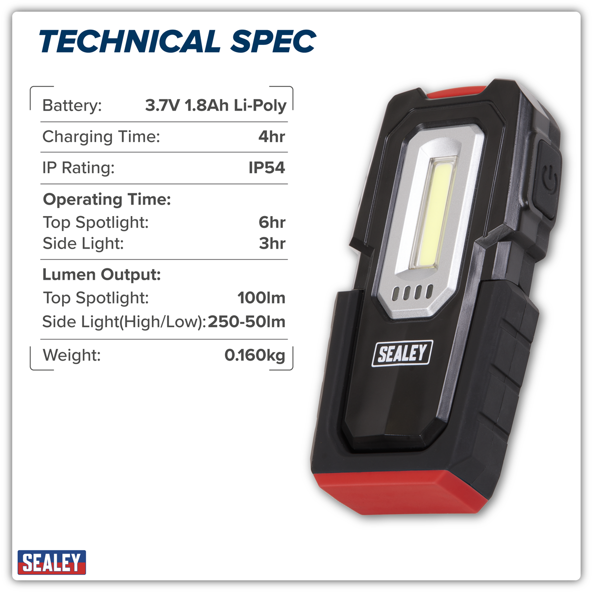 Wireless Rechargeable Inspection Light 3W COB & 1W SMD LED – additional product view 14