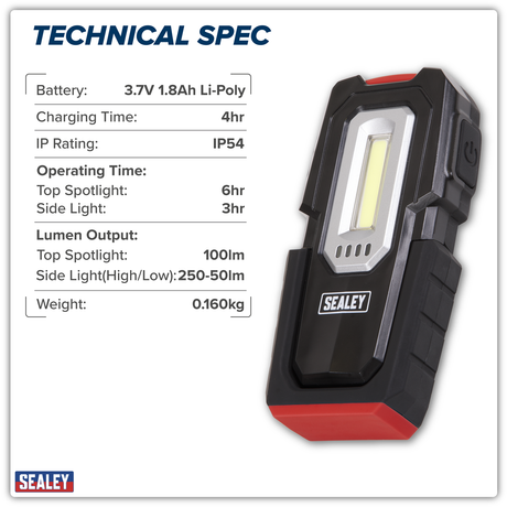 Wireless Rechargeable Inspection Light 3W COB & 1W SMD LED – additional product view 14