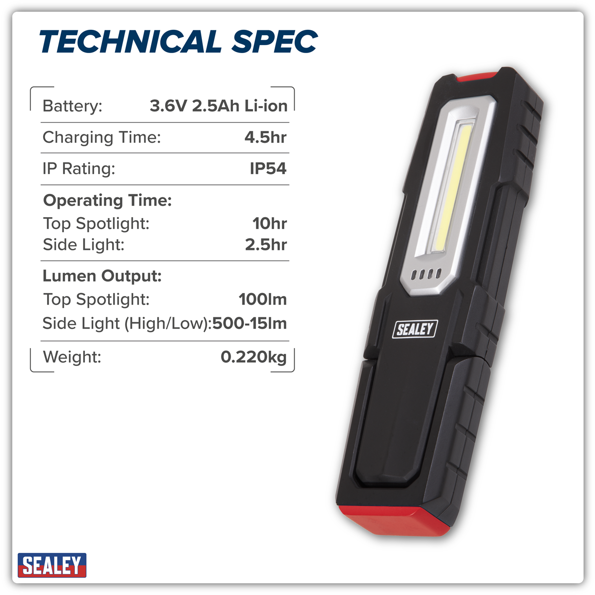 Wireless Rechargeable Inspection Light 5W COB & 1W SMD LED – additional product view 14