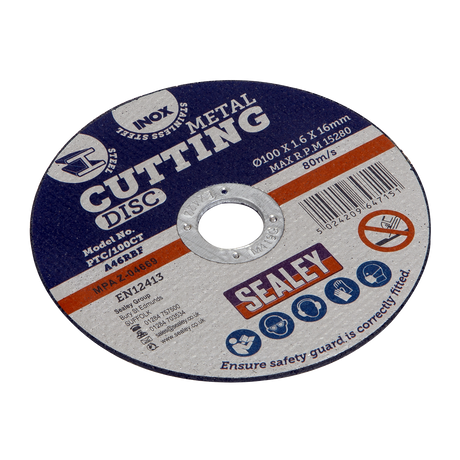 Sealey 100 x 1.6mm Cutting Disc 16mm Bore - Pack of 50 additional view