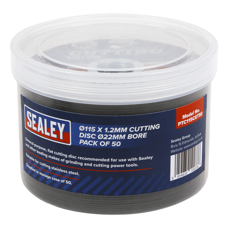 Sealey 115 x 1.2mm Cutting Disc 22mm Bore - Pack of 50 additional view
