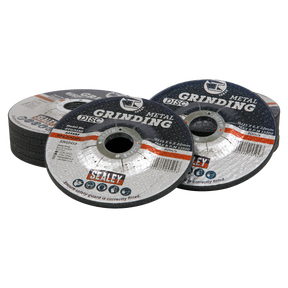 Sealey 115 x 6mm Grinding Disc 22mm Bore - Pack of 12