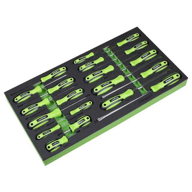 Siegen Screwdriver Set with Tool Tray 20pc