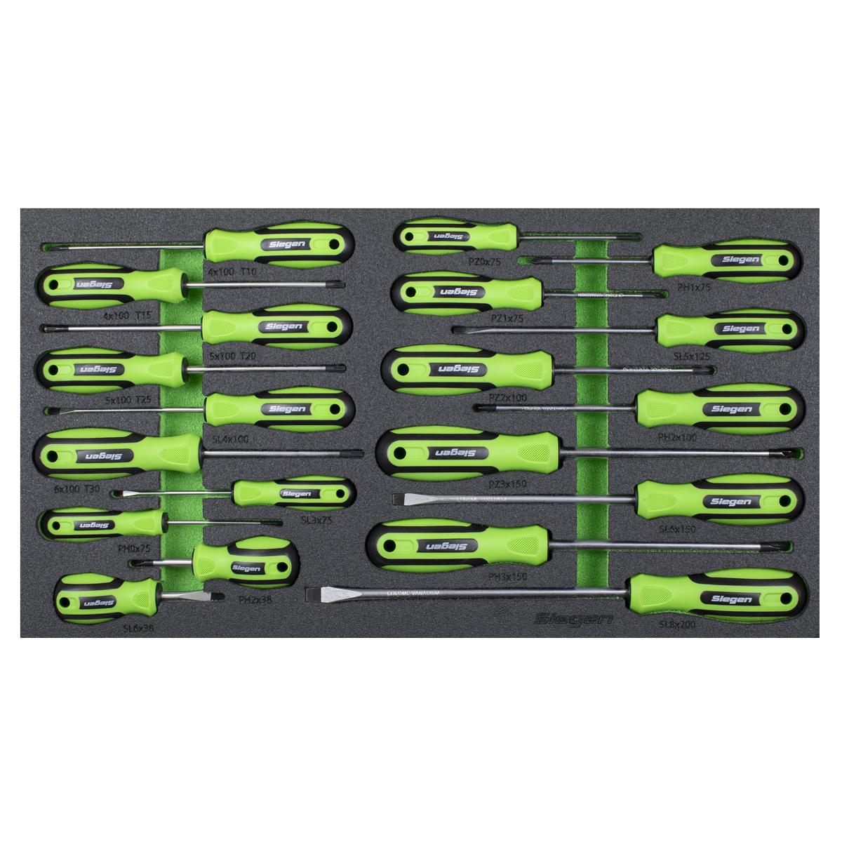Siegen Screwdriver Set with Tool Tray 20pc – additional product view 4