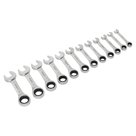 Siegen Stubby Combination Ratchet Spanner Set in EVA Foam Tray 12pc – additional product view 3