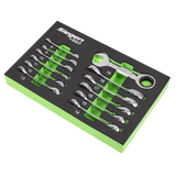 Siegen Stubby Combination Ratchet Spanner Set in EVA Foam Tray 12pc – additional product view 2
