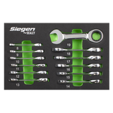 Siegen Stubby Combination Ratchet Spanner Set in EVA Foam Tray 12pc – additional product view 4