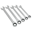 Siegen Combination Ratchet Spanner Set 5pc