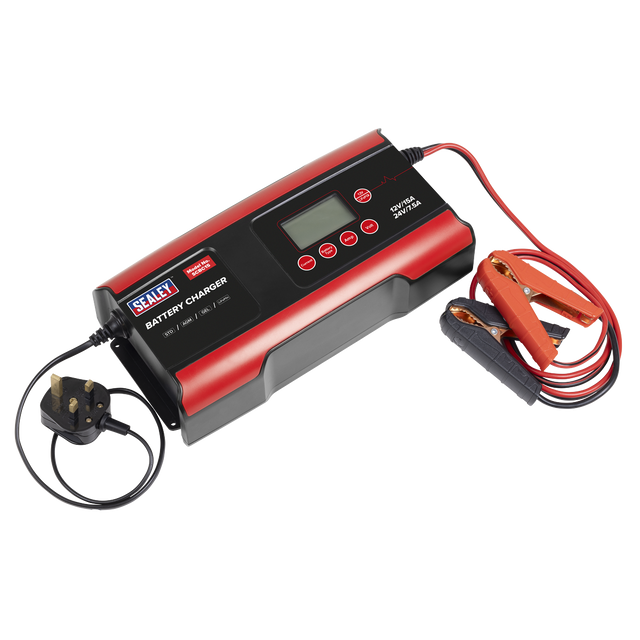 12/24V Compact Smart Battery Charger & Maintainer 15A