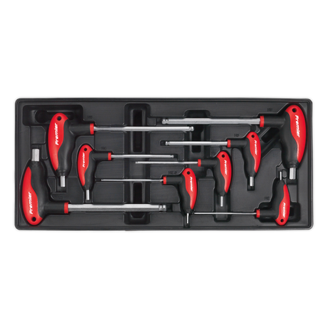 Premier T-Handle Ball-End Hex Key Set with Tool Tray 8pc